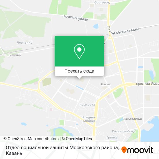 Карта Отдел социальной защиты Московского района
