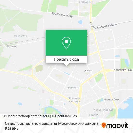 Карта Отдел социальной защиты Московского района