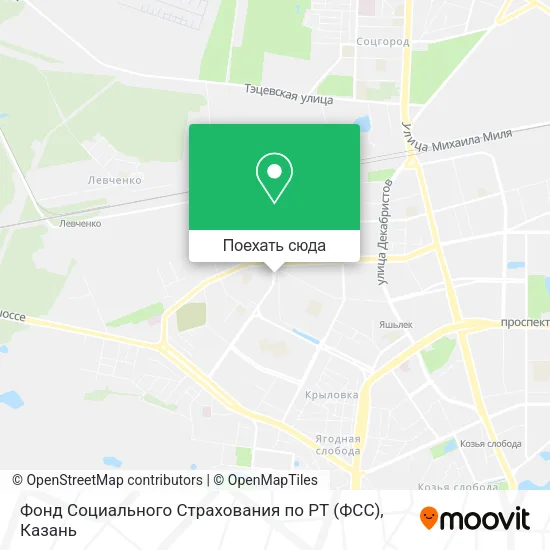 Карта Фонд Социального Страхования по РТ (ФСС)