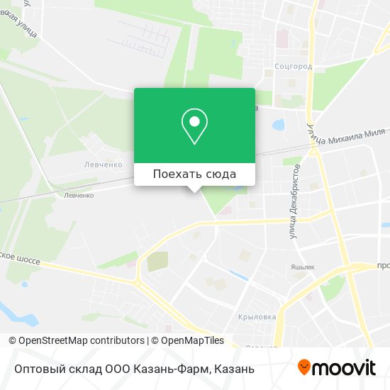 Карта Оптовый склад ООО Казань-Фарм