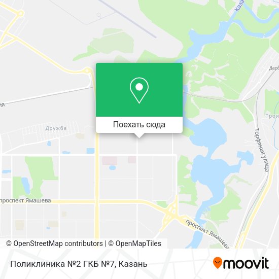 Карта Поликлиника №2 ГКБ №7