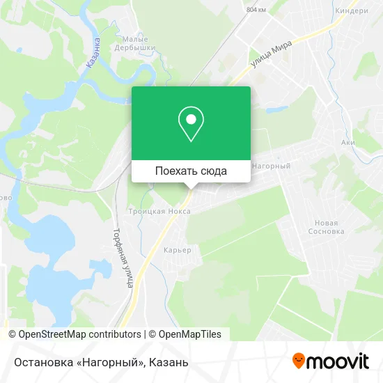 Карта Остановка «Нагорный»