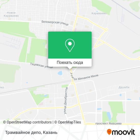 Карта Трамвайное депо