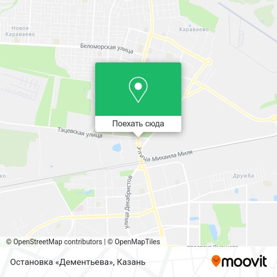 Карта Остановка «Дементьева»