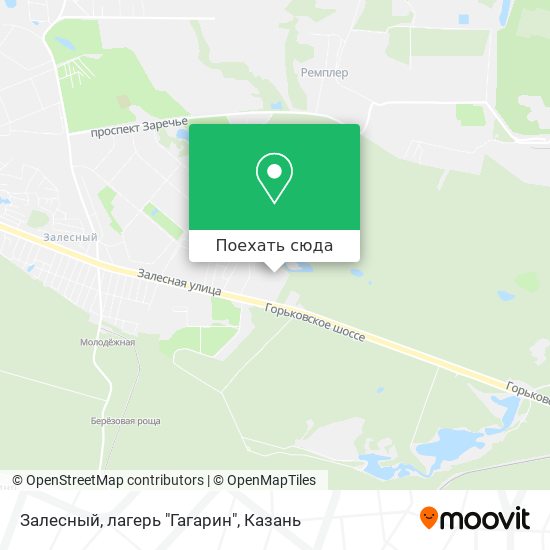 Карта Залесный, лагерь "Гагарин"