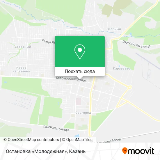 Карта Остановка «Молодежная»