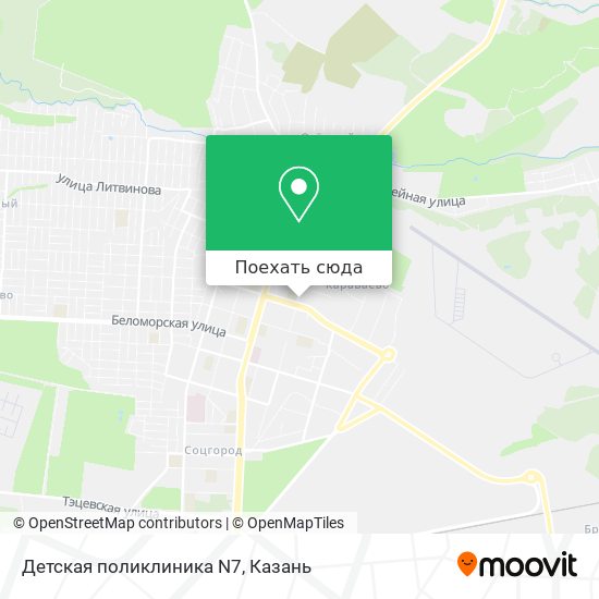 Карта Детская поликлиника N7