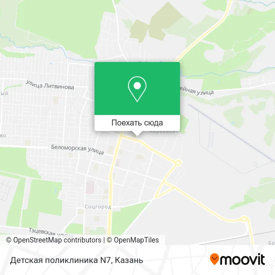 Карта Детская поликлиника N7