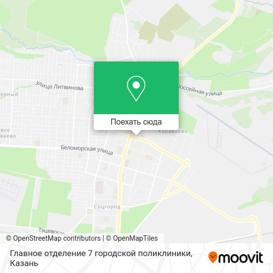 Карта Главное отделение 7 городской поликлиники