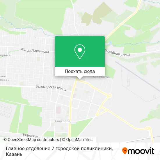 Карта Главное отделение 7 городской поликлиники