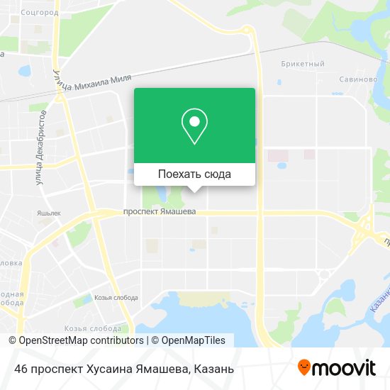 Карта 46 проспект Хусаина Ямашева