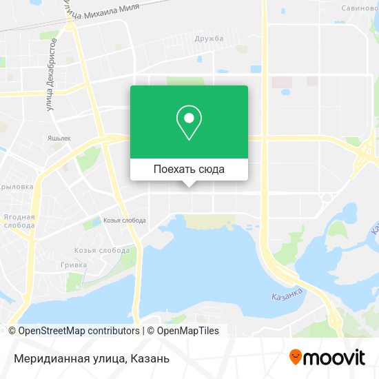 Карта Меридианная улица