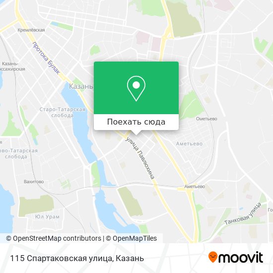 Карта 115 Спартаковская улица