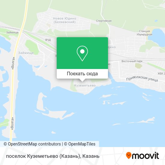 Карта поселок Куземетьево (Казань)