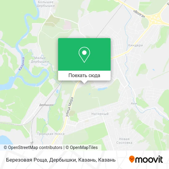Карта Березовая Роща, Дербышки, Казань