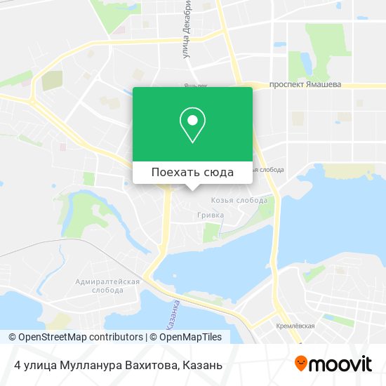 Карта 4 улица Мулланура Вахитова