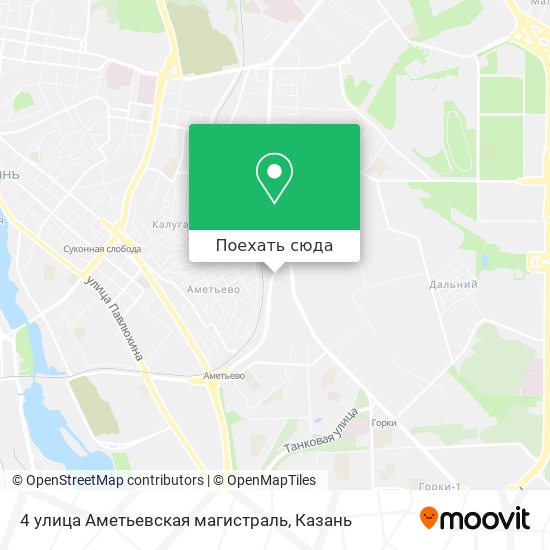 Карта 4 улица Аметьевская магистраль