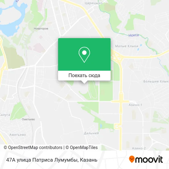 Карта 47А улица Патриса Лумумбы
