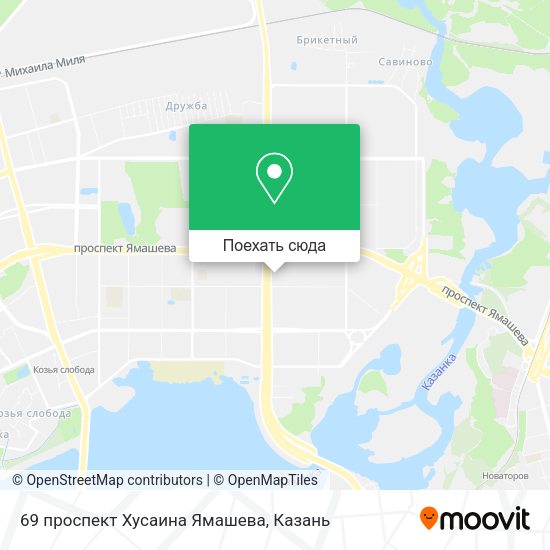 Карта 69 проспект Хусаина Ямашева