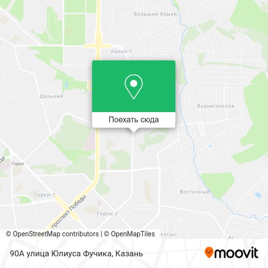 Карта 90А улица Юлиуса Фучика