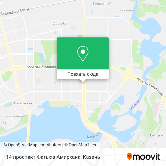 Карта 14 проспект Фатыха Амирхана