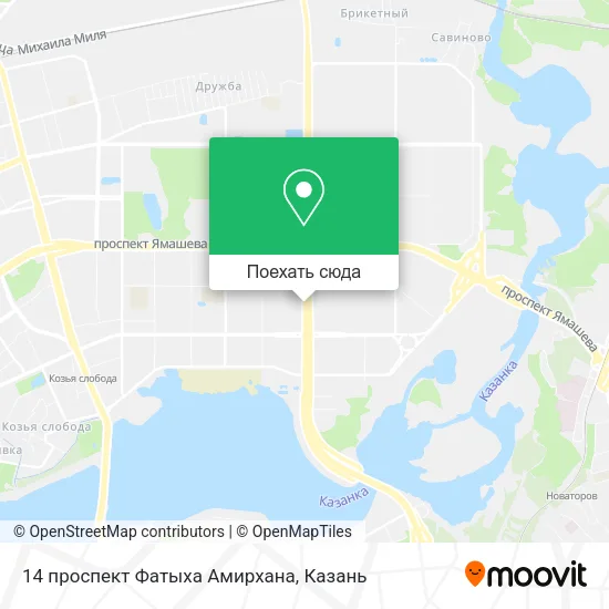 Карта 14 проспект Фатыха Амирхана