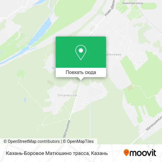 Карта Казань-Боровое Матюшино трасса