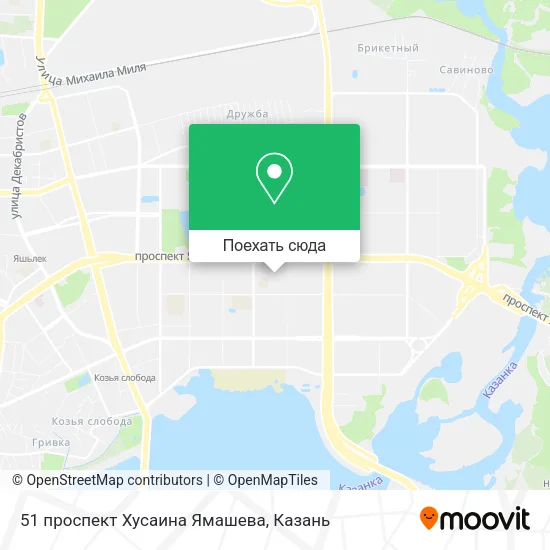 Карта 51 проспект Хусаина Ямашева