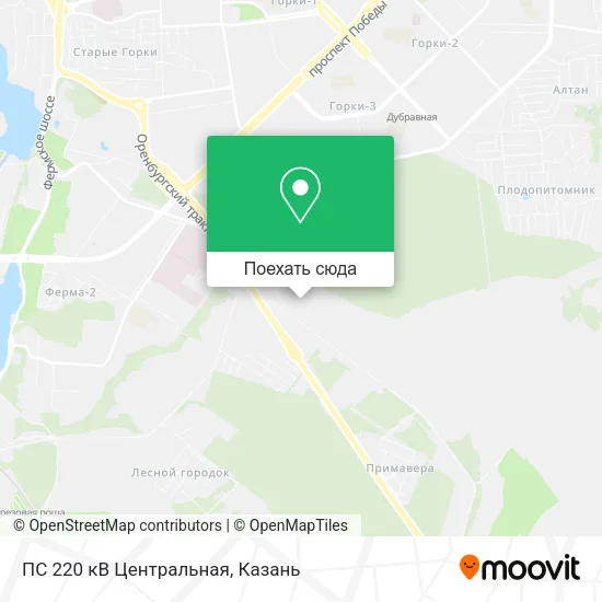 Карта ПС 220 кВ Центральная