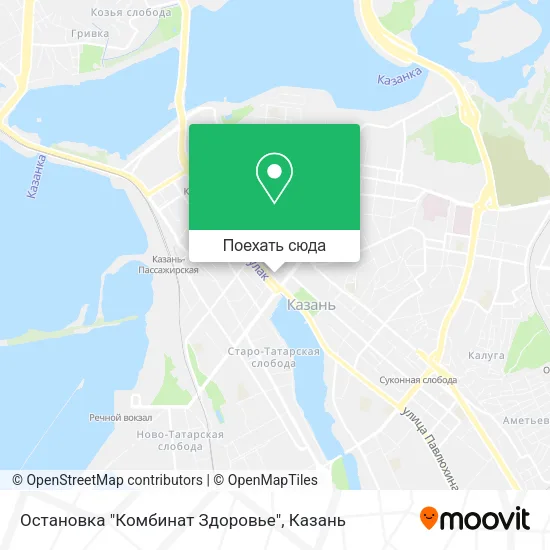 Карта Остановка "Комбинат Здоровье"