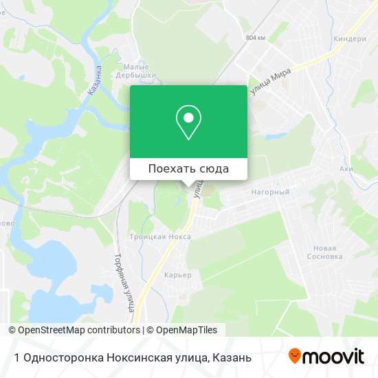 Карта 1 Односторонка Ноксинская улица