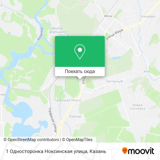 Карта 1 Односторонка Ноксинская улица
