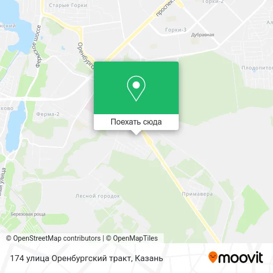Карта 174 улица Оренбургский тракт