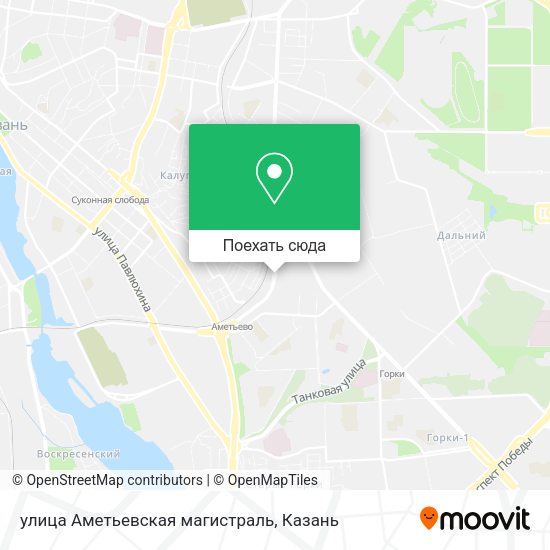 Карта улица Аметьевская магистраль