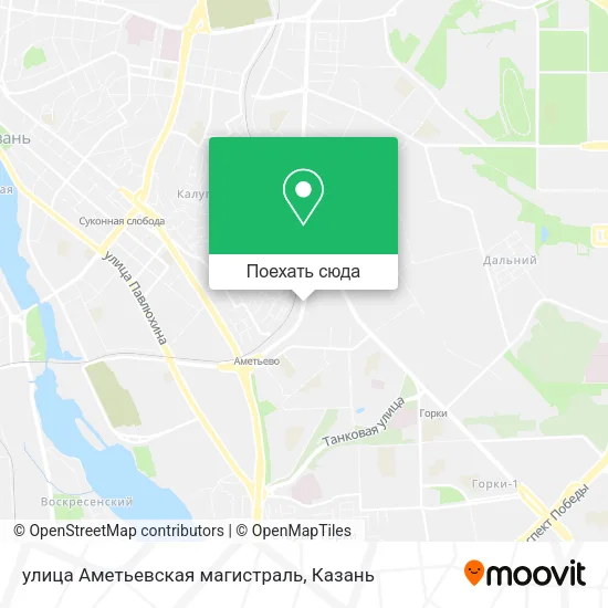 Карта улица Аметьевская магистраль