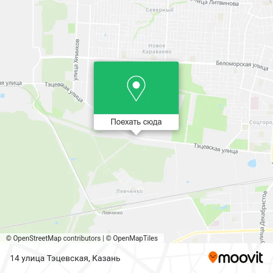 Карта 14 улица Тэцевская