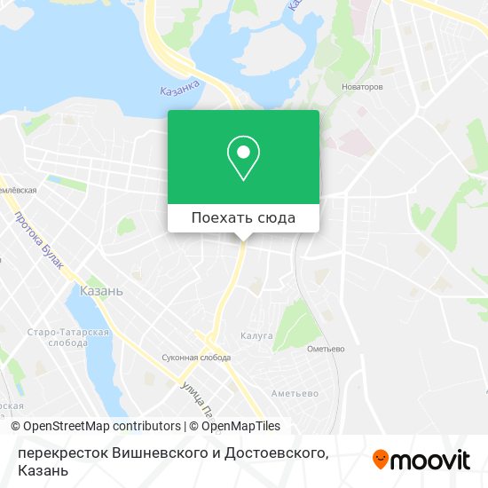 Карта перекресток Вишневского и Достоевского