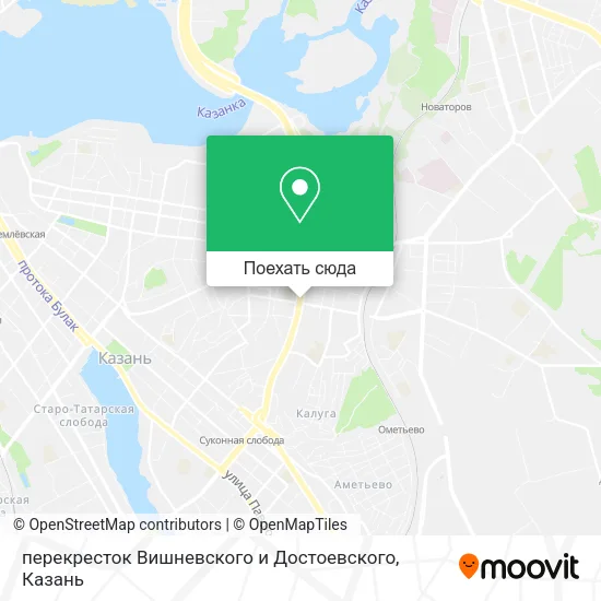 Карта перекресток Вишневского и Достоевского