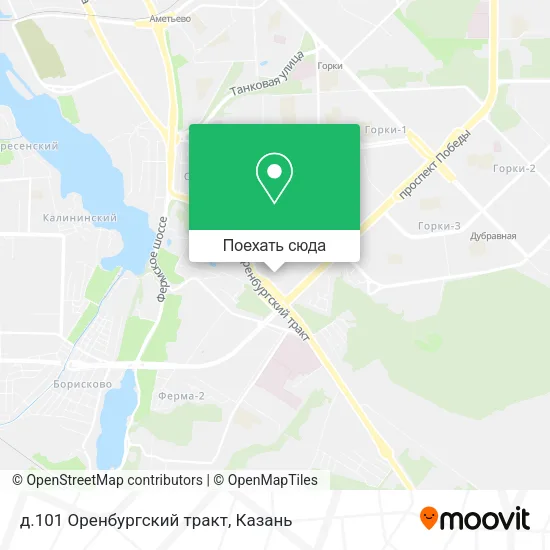 Карта д.101 Оренбургский тракт