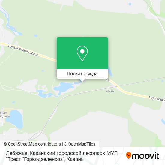 Карта Лебяжье, Казанский городской лесопарк МУП "Трест "Горводзеленхоз"