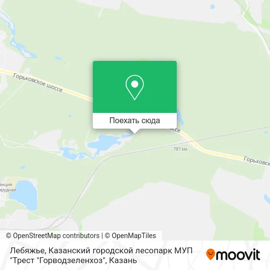 Карта Лебяжье, Казанский городской лесопарк МУП "Трест "Горводзеленхоз"