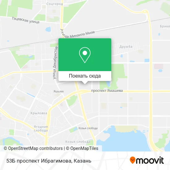 Карта 53Б проспект Ибрагимова