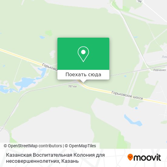 Карта Казанская Воспитательная Колония для несовершеннолетних