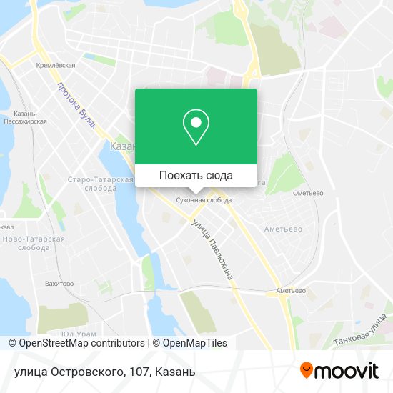 Карта улица Островского, 107