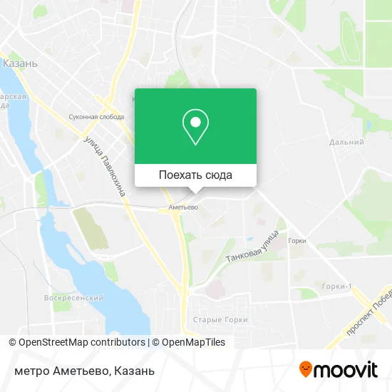 Карта метро Аметьево