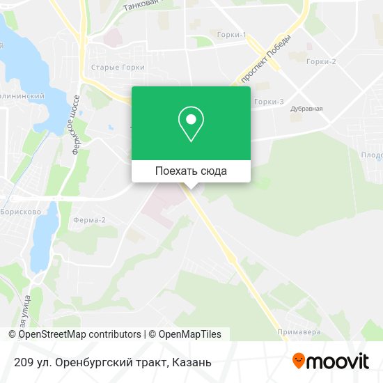Карта 209 ул. Оренбургский тракт