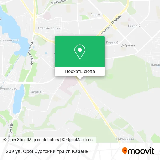 Карта 209 ул. Оренбургский тракт
