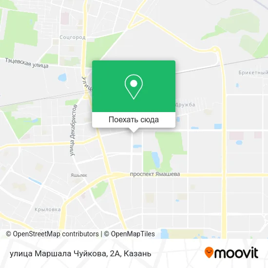 Карта улица Маршала Чуйкова, 2А