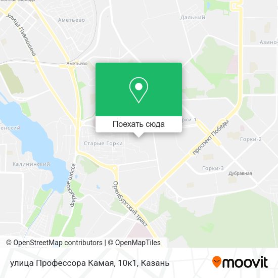 Карта улица Профессора Камая, 10к1