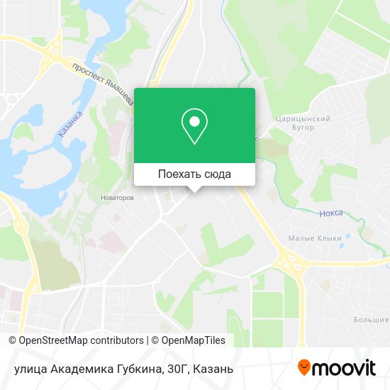 Карта улица Академика Губкина, 30Г